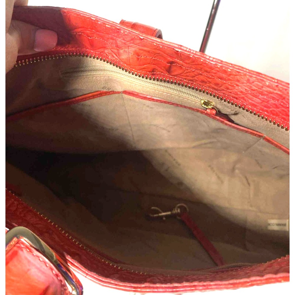 Brahmin color heat Johanna Melbourne shoulder‎ bag croc leather hobo full zip - Picture 9 of 12